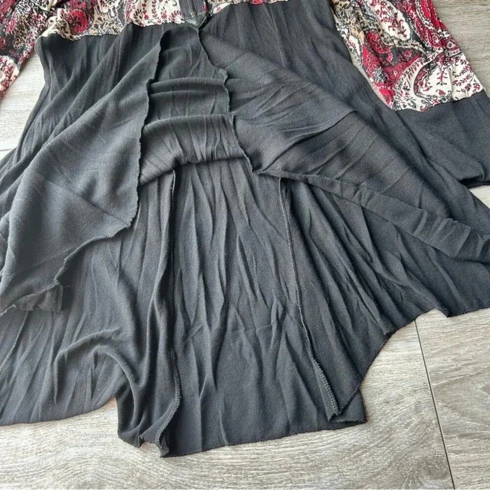 Frank Lyman Paisley Pattern Hooded Sweater Dress Made in Canada
